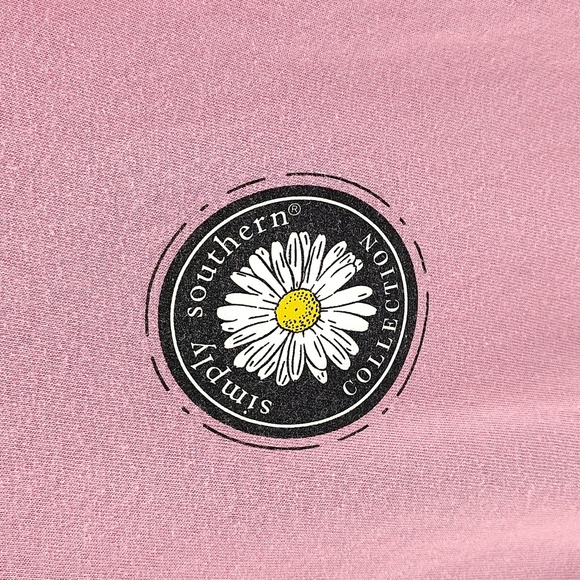 Simply Southern Collection Choose To Shine Pink Cow Sunflower Graphic Tee XL - Picture 4 of 8